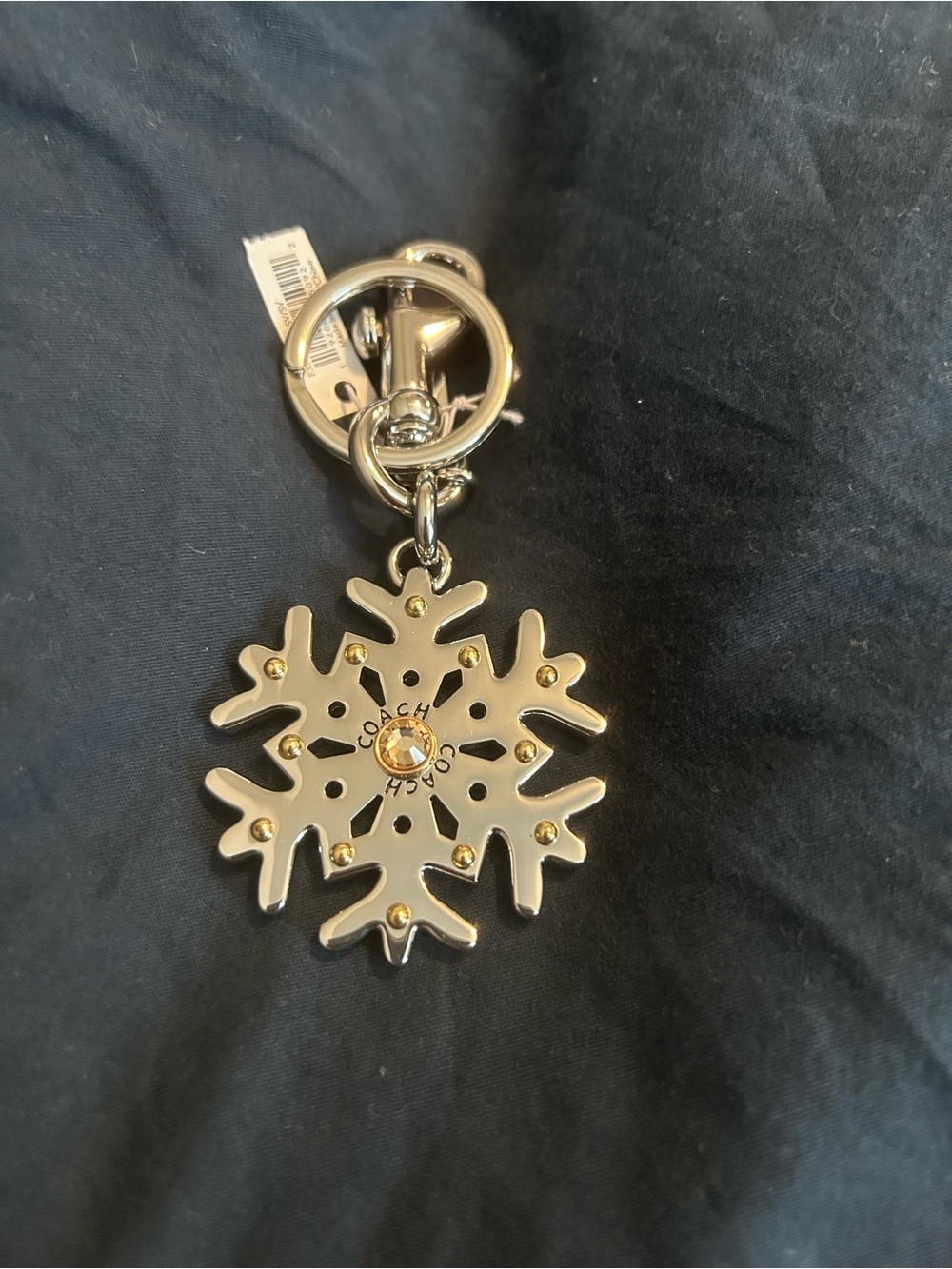 Coach Silver Snowflake Key Charm